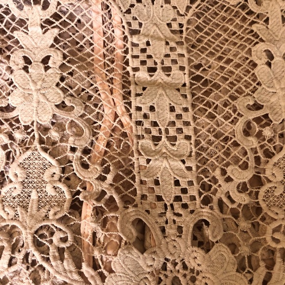 Pink crochet lace midi dress - Picture 7 of 8